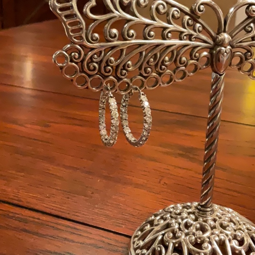 Silver hoops - Picture 4 of 5